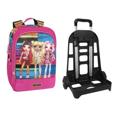 Fcp - zaino organizzato trolley staccabile rainbow high