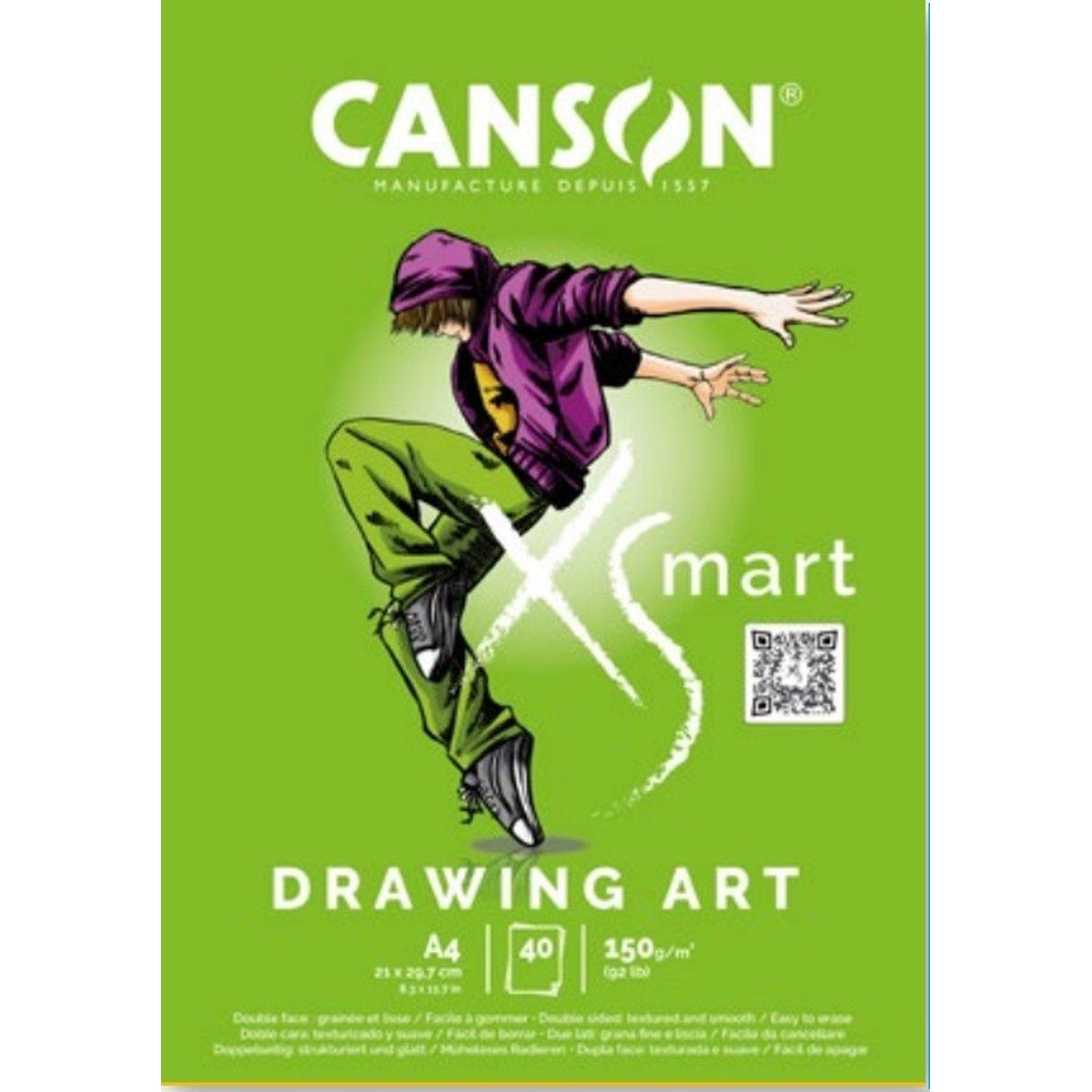 Canson xsmart - blocco carta a4 bianca