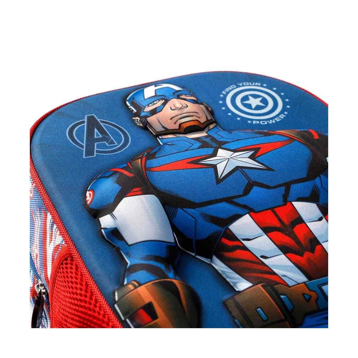 Zaino asilo 3d marvel avengers capitan america