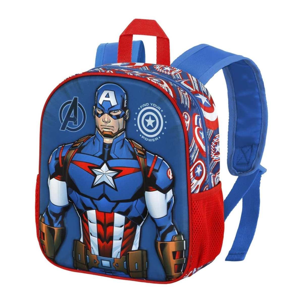 Zaino asilo 3d marvel avengers capitan america