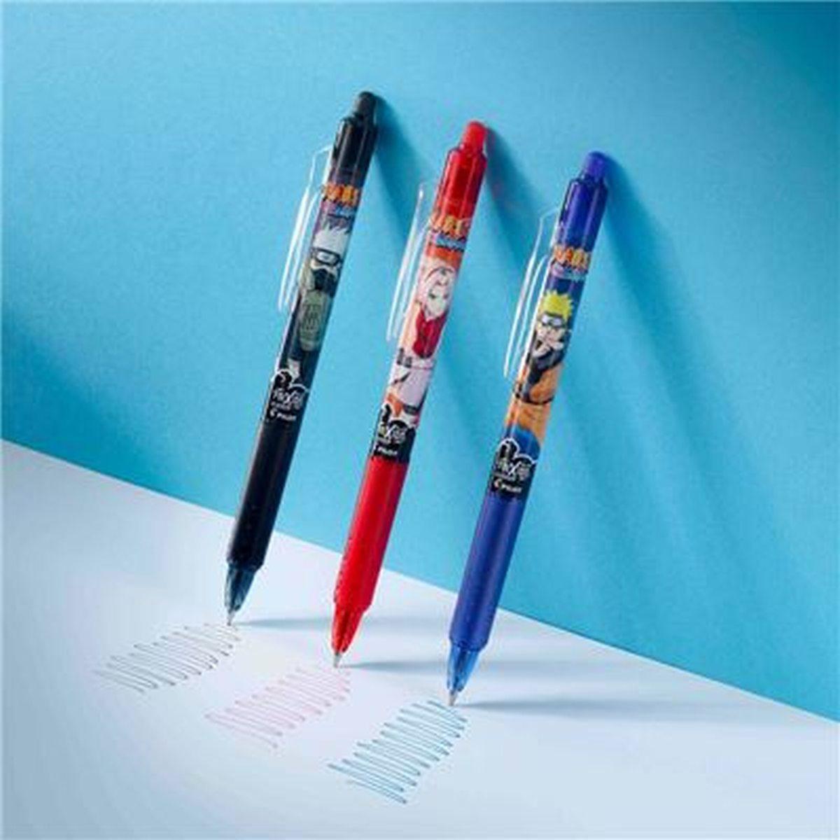 Pilot set 3 frixion ball clicker naruto shippuden limited edition - penna cancellabile