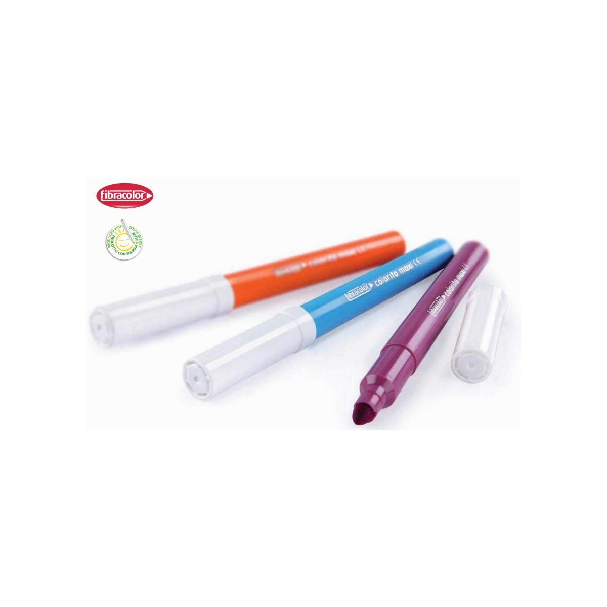 Fibracolor colorito maxi - pennarelli punta grossa - multiscatola 144 pz