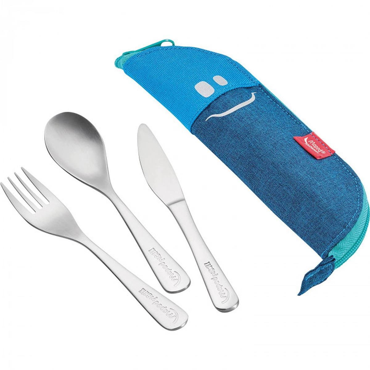 Maped picnik kit 3 posate acciaio con astuccio blu concept