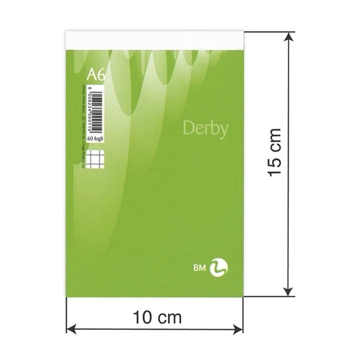 Bm blocchi notes derby a6 - 5m - 60 gr - 60 fg