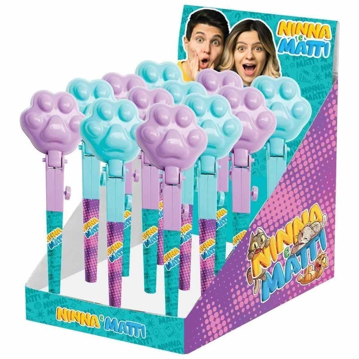 Ninna e martti penna clic clap con gatto - viola