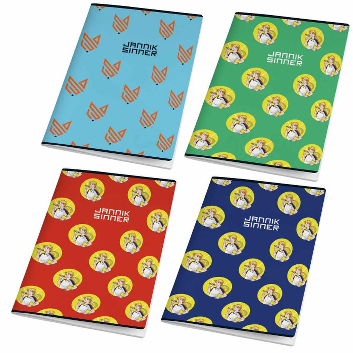 Pigna - maxi quaderno jannik sinner teen - 80 gr - 20+1 fg