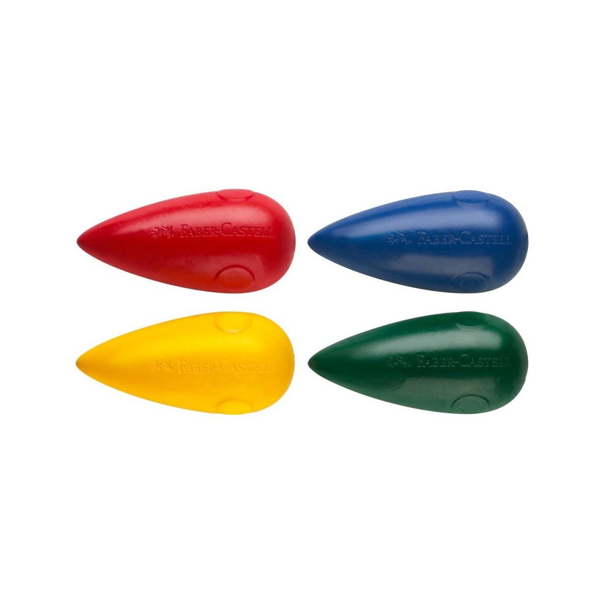 Faber-castell - pastelli cera forma conica - 4 pz