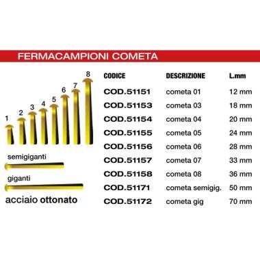 Molho leone fermacampioni cometa n.1 - 12 mm - 100 pz
