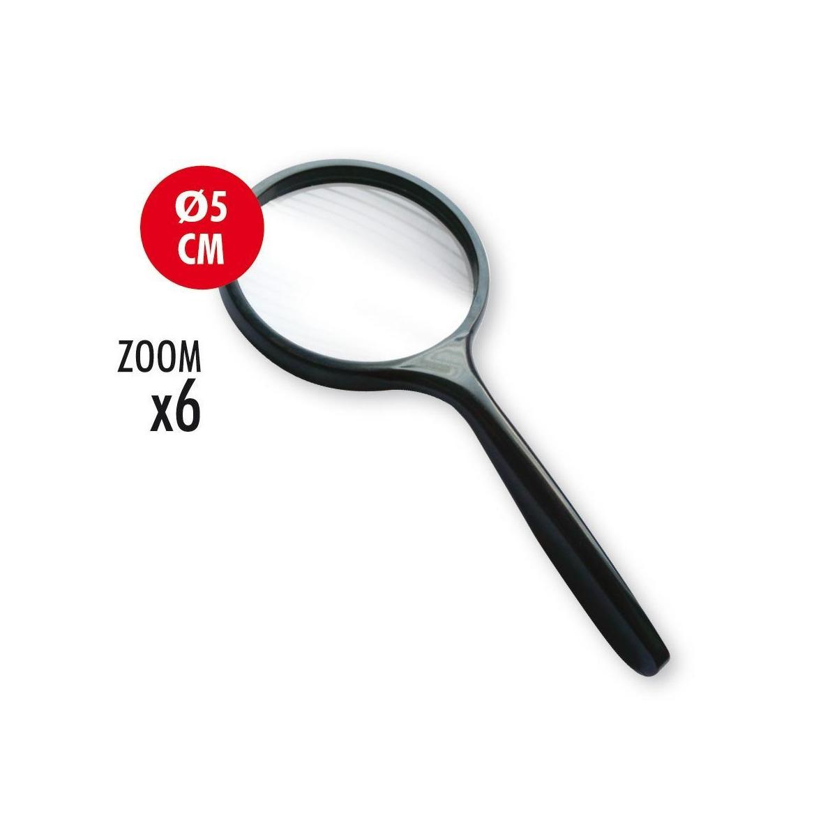 Arda - lente ingrandimento in vetro Ø 50 mm - zomm 6x