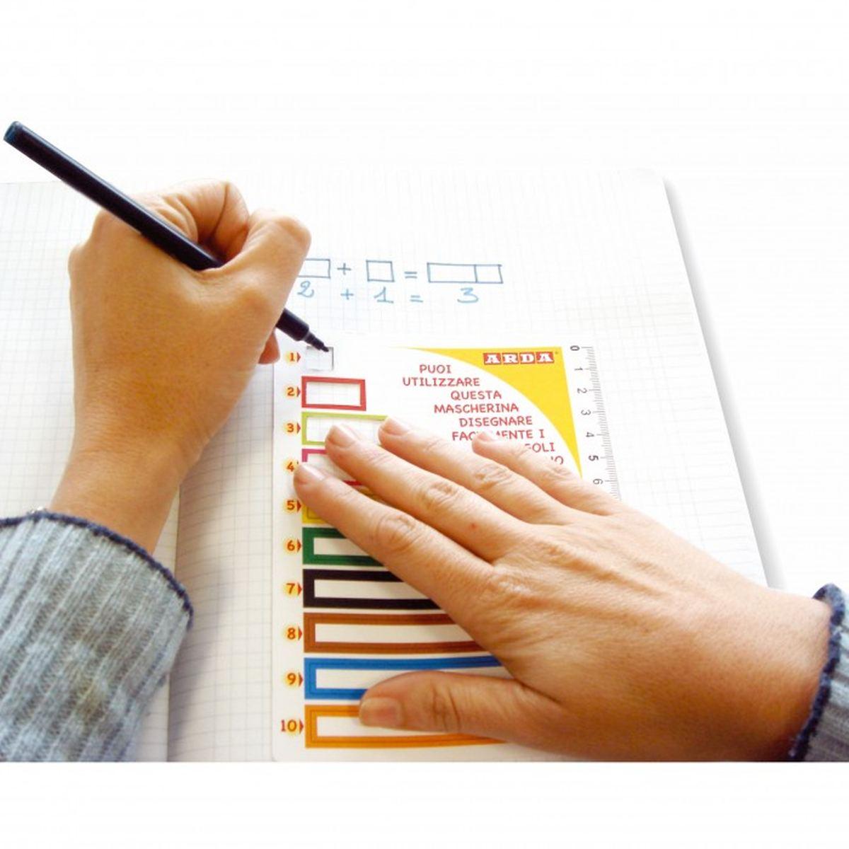 Arda - regoli in plastica colorati in valigetta 200 pz