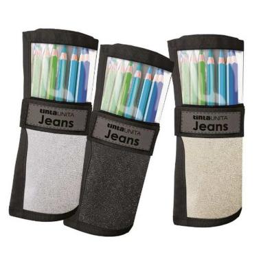 Rotolo 24 pastelli + 1 matita tintaunita jeans lurex