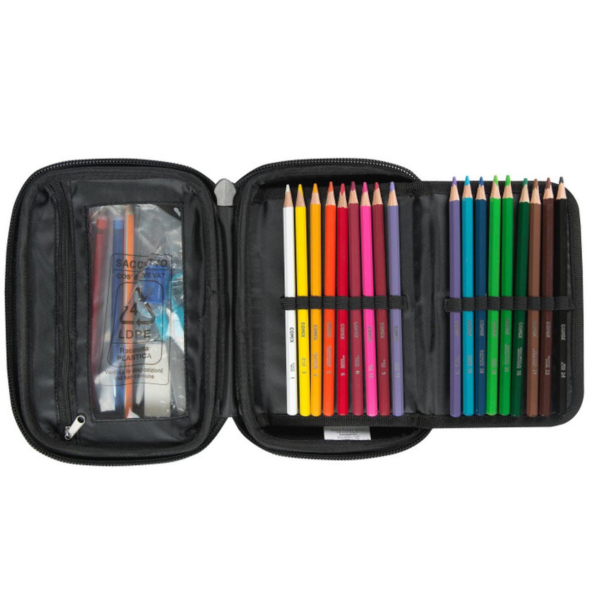 Comix astuccio rigido maxi 1 zip con corredo ultra bright