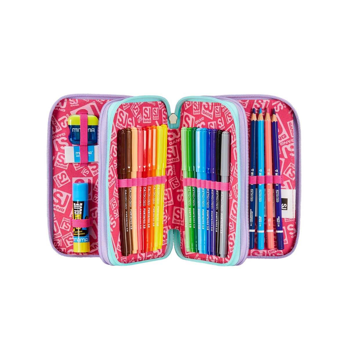 Sj gang  astuccio 3 zip rhythmicsoul beach green