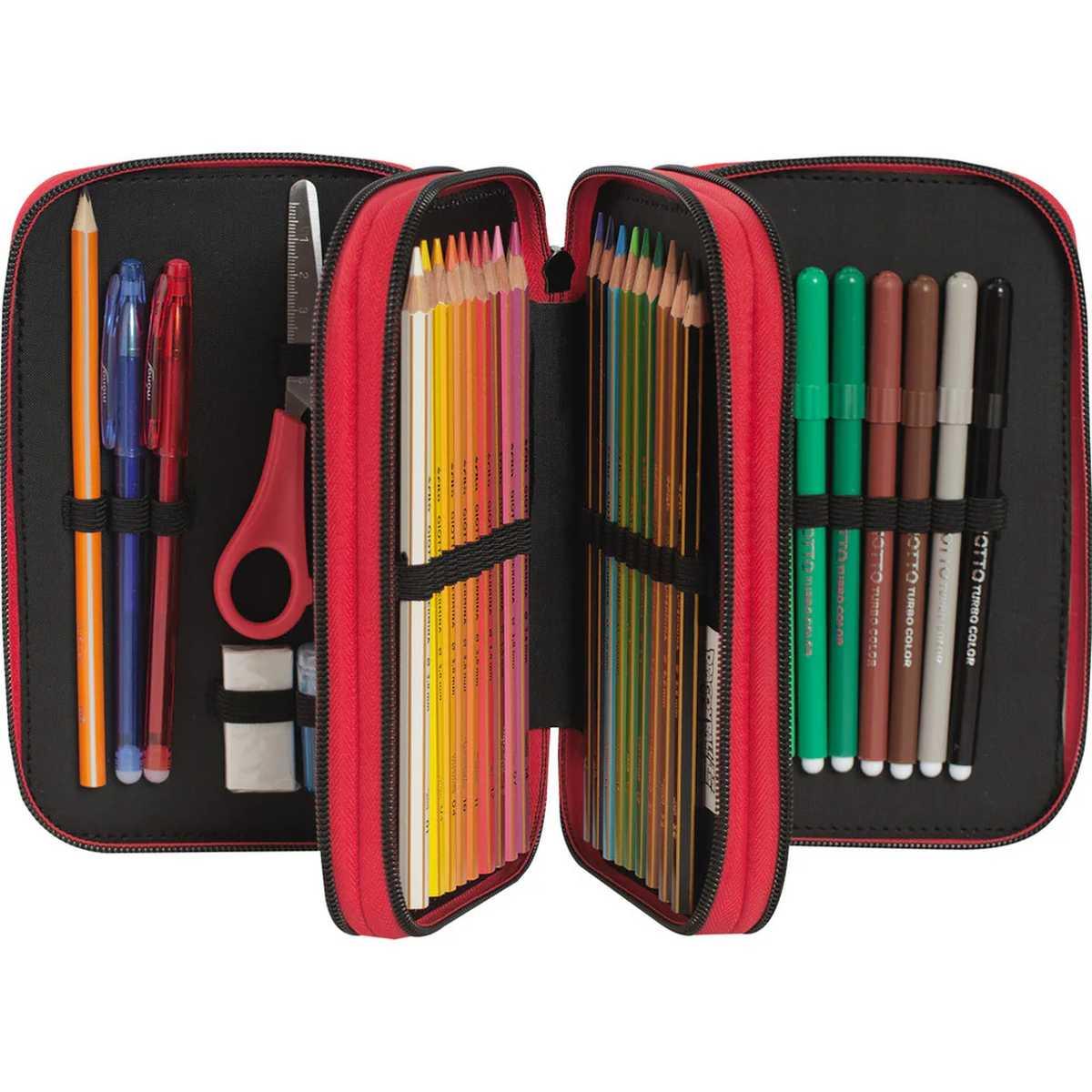 Astuccio 3 zip dragon ball nero/rosso/giallo