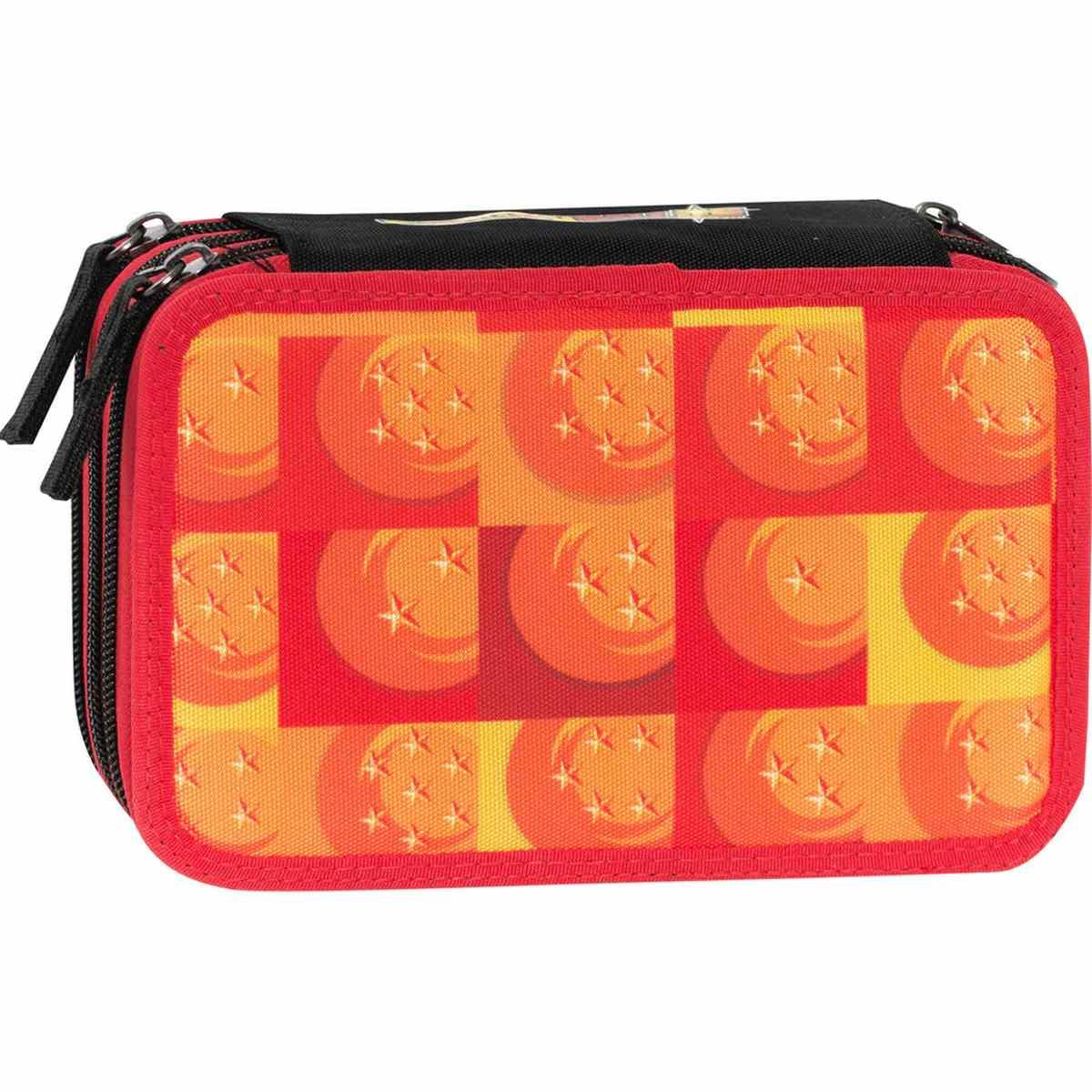Astuccio 3 zip dragon ball nero/rosso/giallo