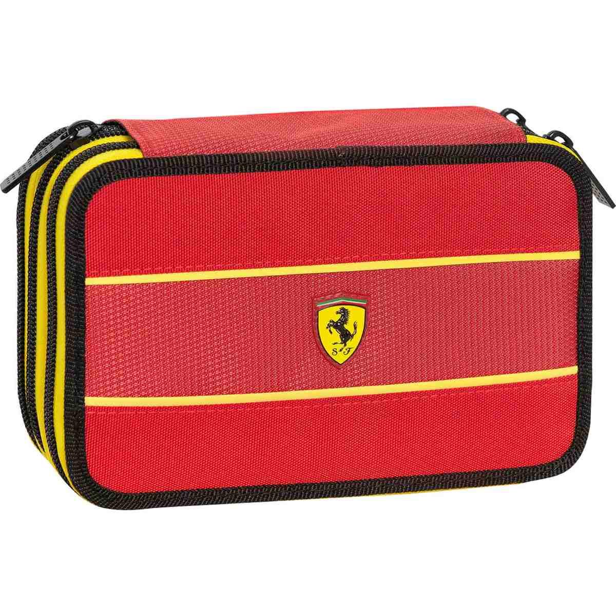 Astuccio 3 zip ferrari kids rosso/giallo