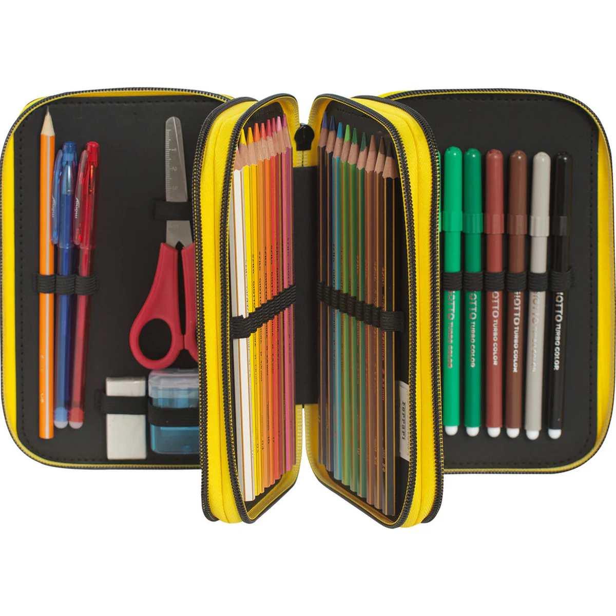 Astuccio 3 zip ferrari kids rosso/giallo