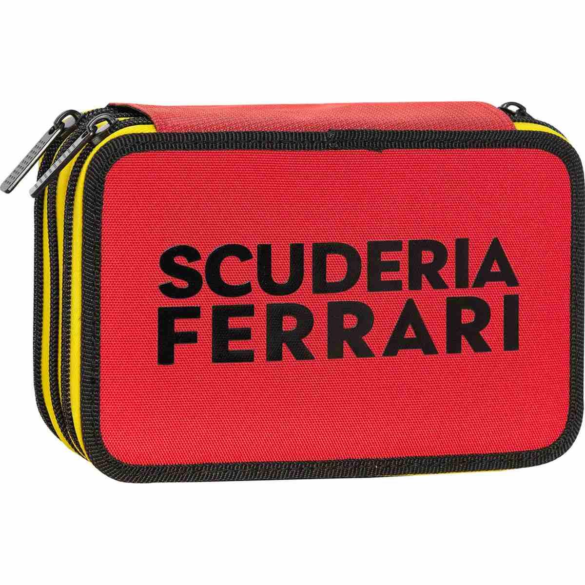 Astuccio 3 zip ferrari kids rosso/giallo