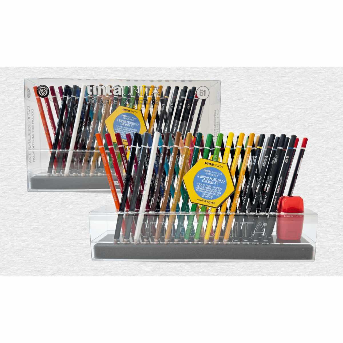 Color set gradient tintaunita - basetta pastelli multicolor 51 pezzi