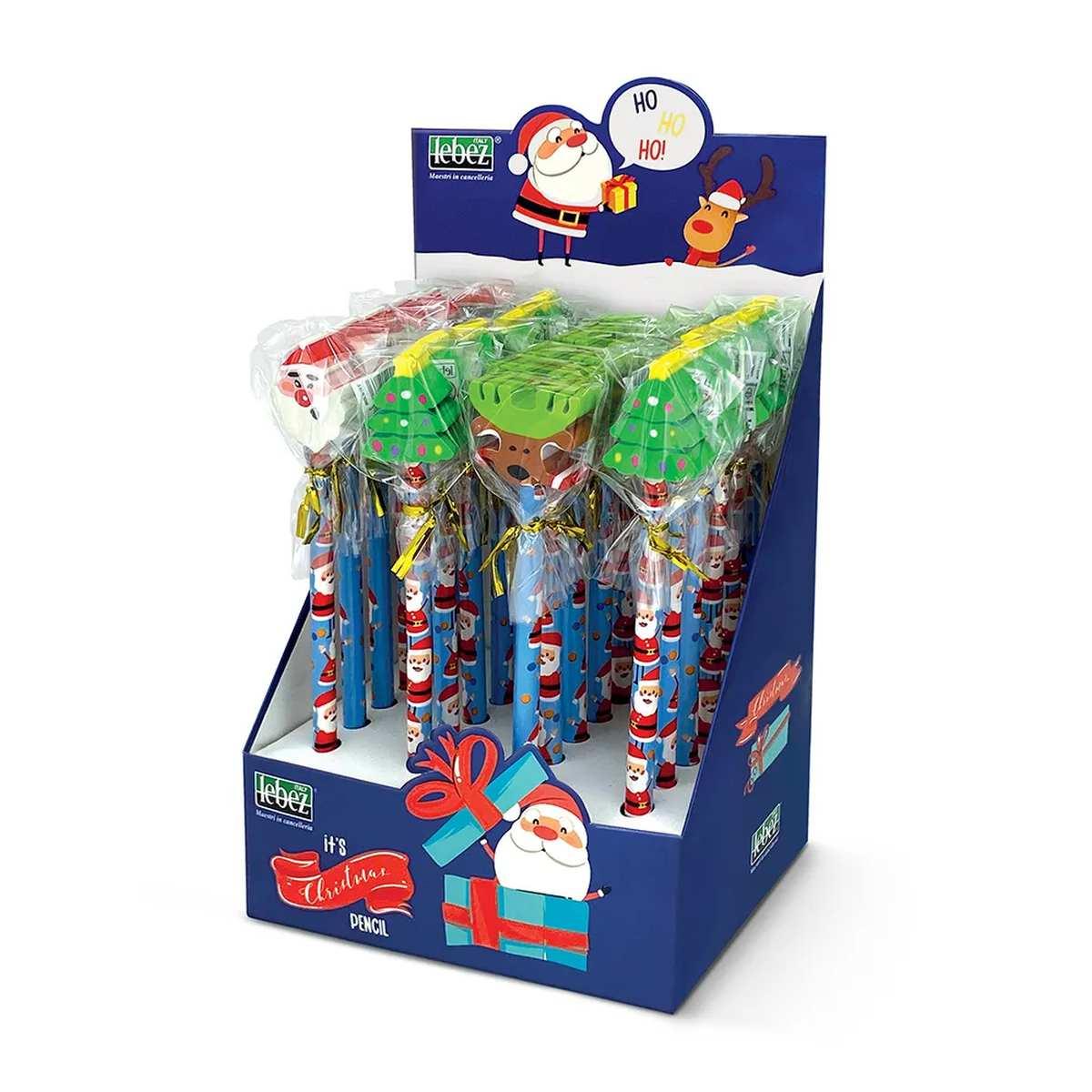 Matita christmas con top in gomma