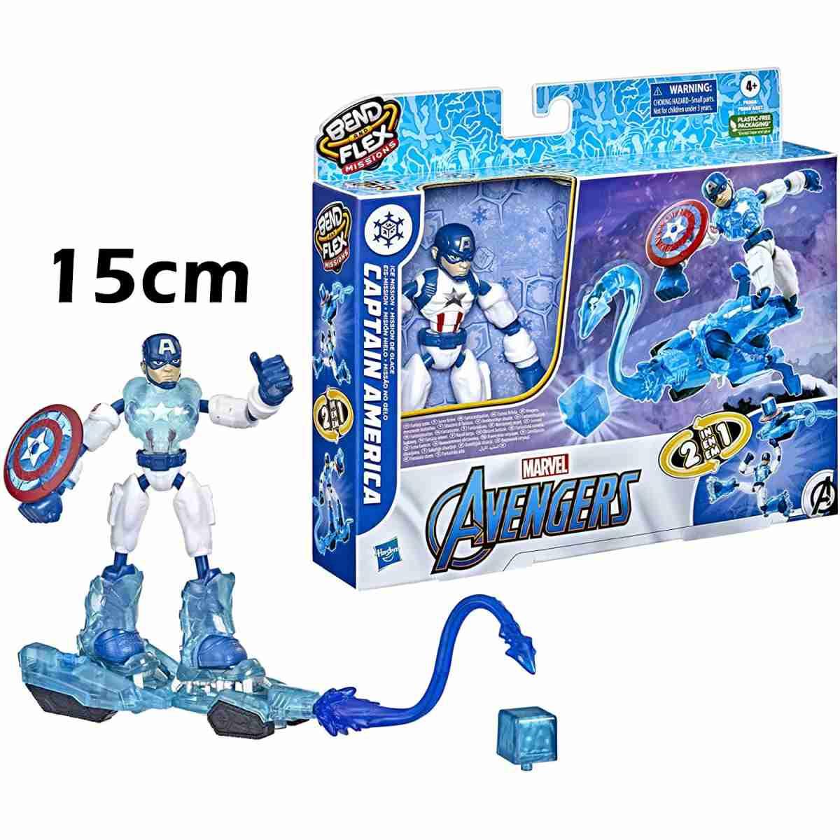 Personaggi bend and flex ice mission captain america avengers
