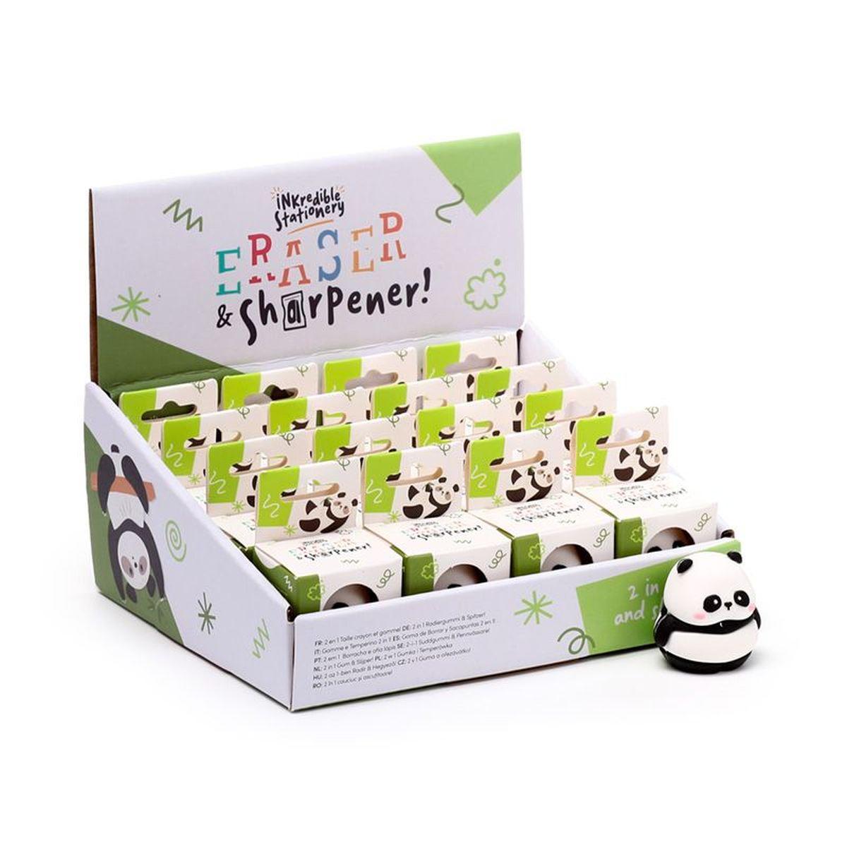 Temperamatite e gomma 2 in 1 - panda