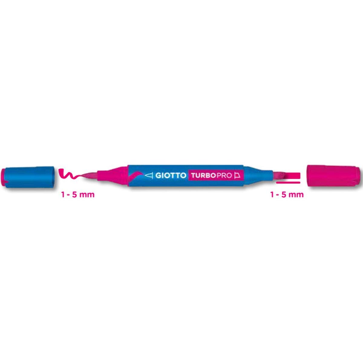 Pennarello doppia punta giotto turbo pro - 15 colori