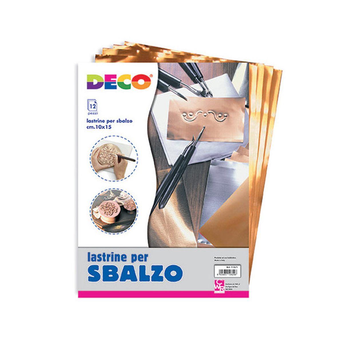 Deco - lastrine alluminio rame - 10 x 15 cm - spessore 1,2 mm