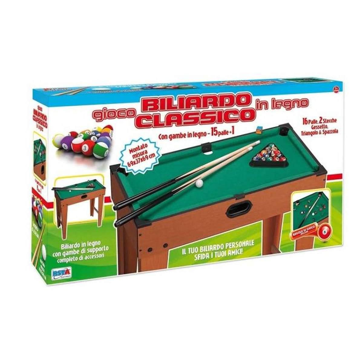 Biliardo legno con gambe cm 69 x37 x 69