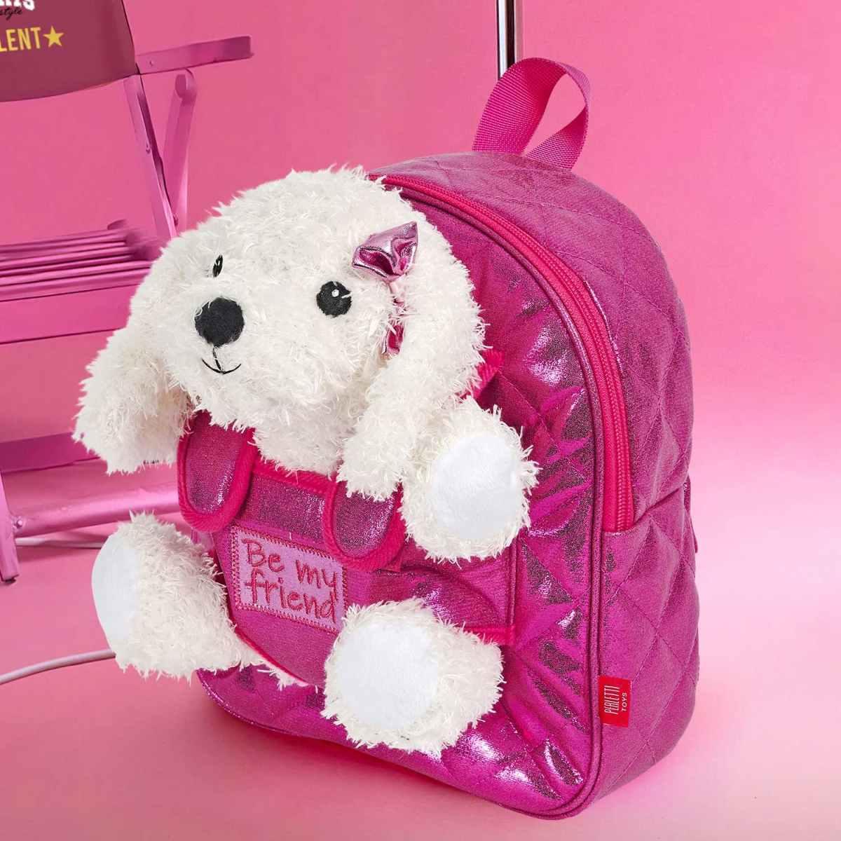 Mini zaino con peluche didÌ dog perletti toys