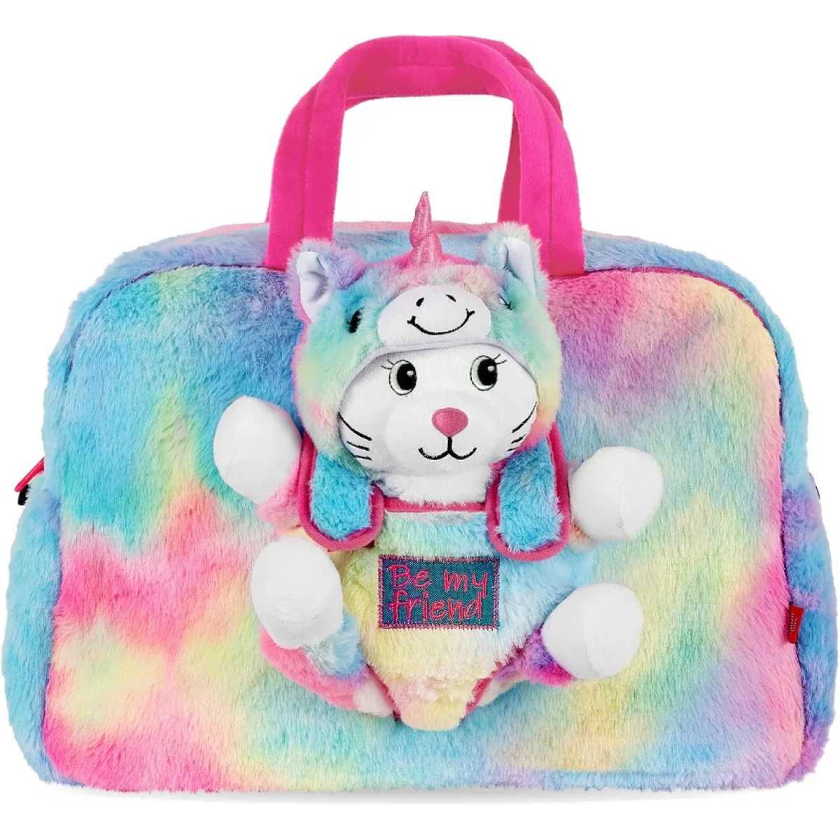 Borsa sport con peluche kawaii unicorno 41 cm