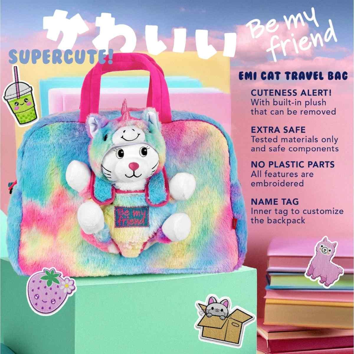 Borsa sport con peluche kawaii unicorno 41 cm