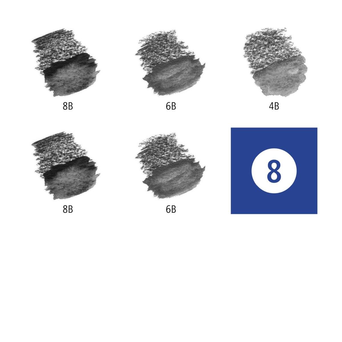 Mars® lumograph® 100 matite in grafite acquerellata (4b/6b/8b) - astuccio 5 pz