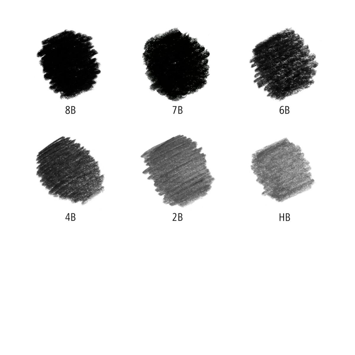 Mars® lumograph® black 100b matite tipo carboncino (8b - hb) - astuccio 6 pz