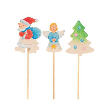 Decorazioni natalizie in legno - 6 pz