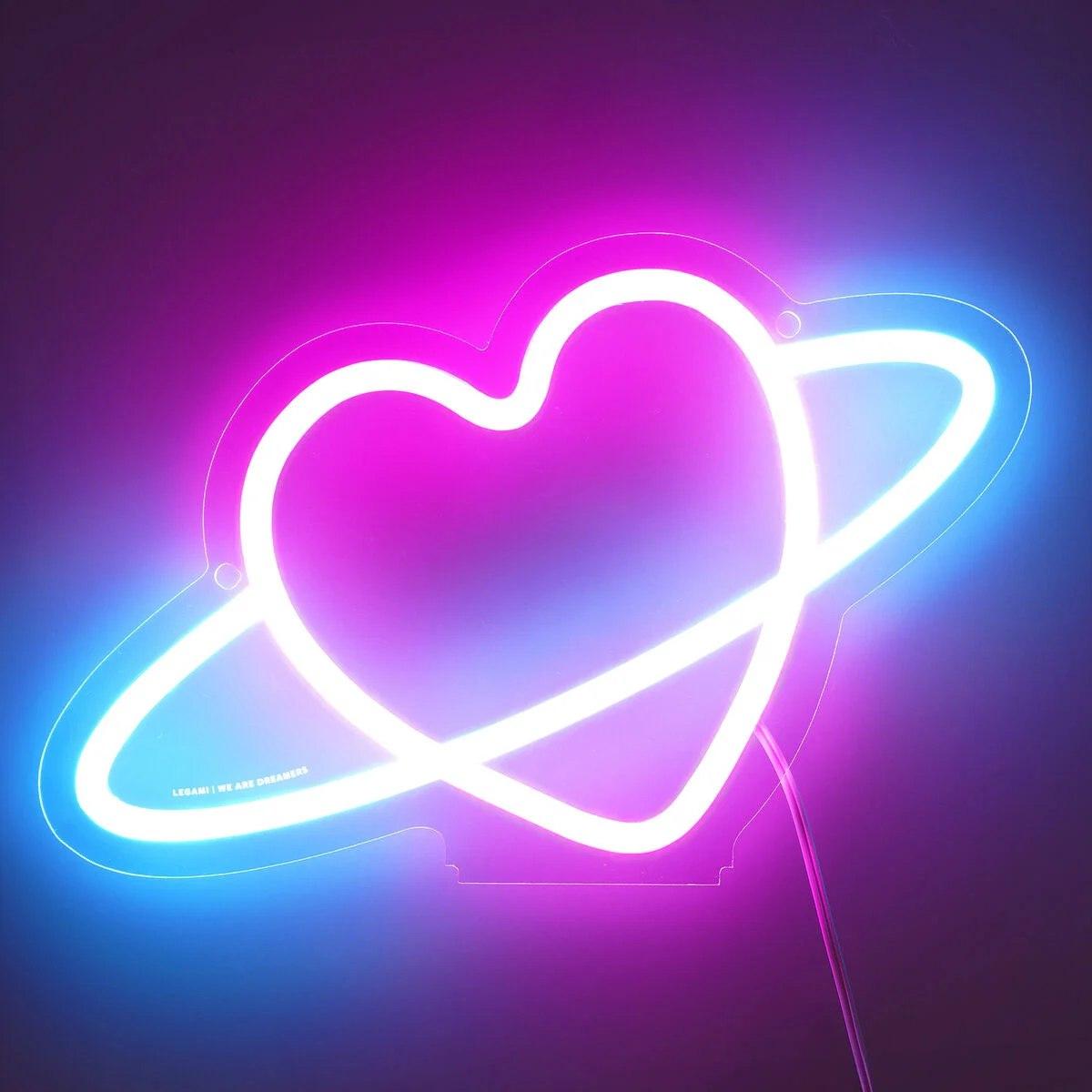 Insegna luminosa led a effetto neon - it's a sign - planet heart