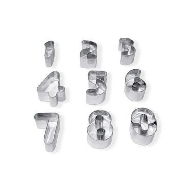 Stampi in acciaio - 9 pezzi - numeri