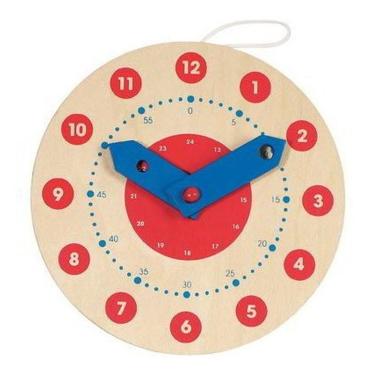 Orologio in legno - impariamo le ore - Ø cm.18