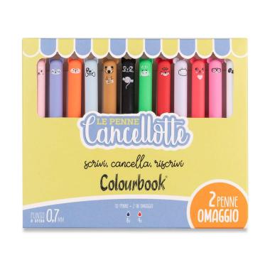 Set penna cancellotta 10 + 2 pz omaggio - blu e rosso