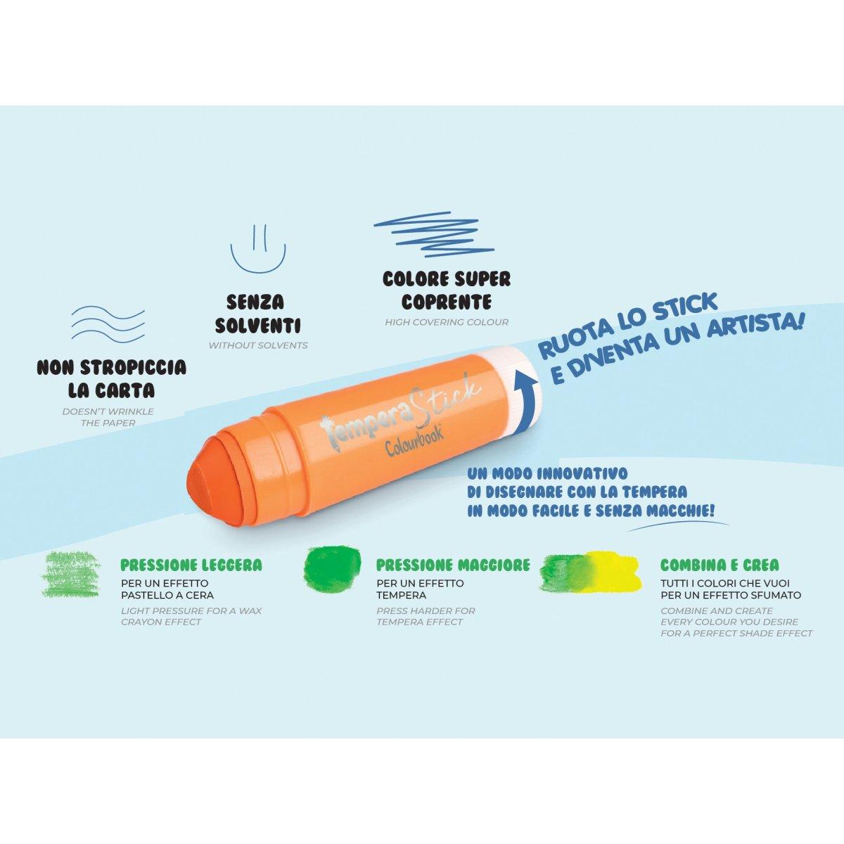 Tempera stick jumbo 12 colori