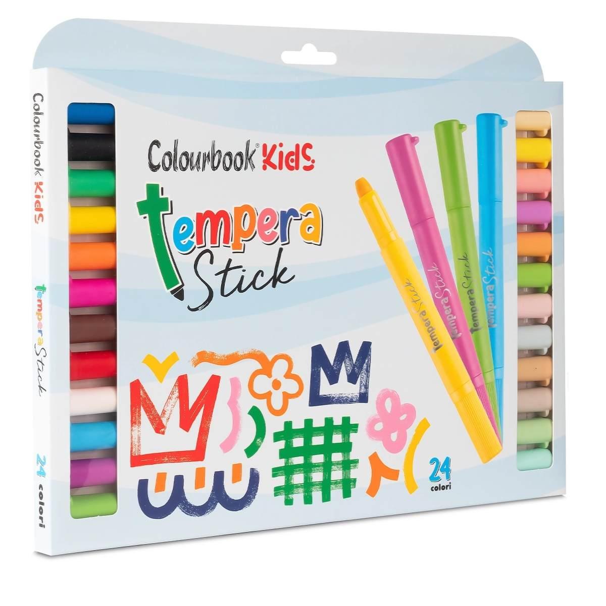 Tempera stick rainbow 24 colori