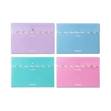 Busta portadocumenti a4 con bottone  folder wave