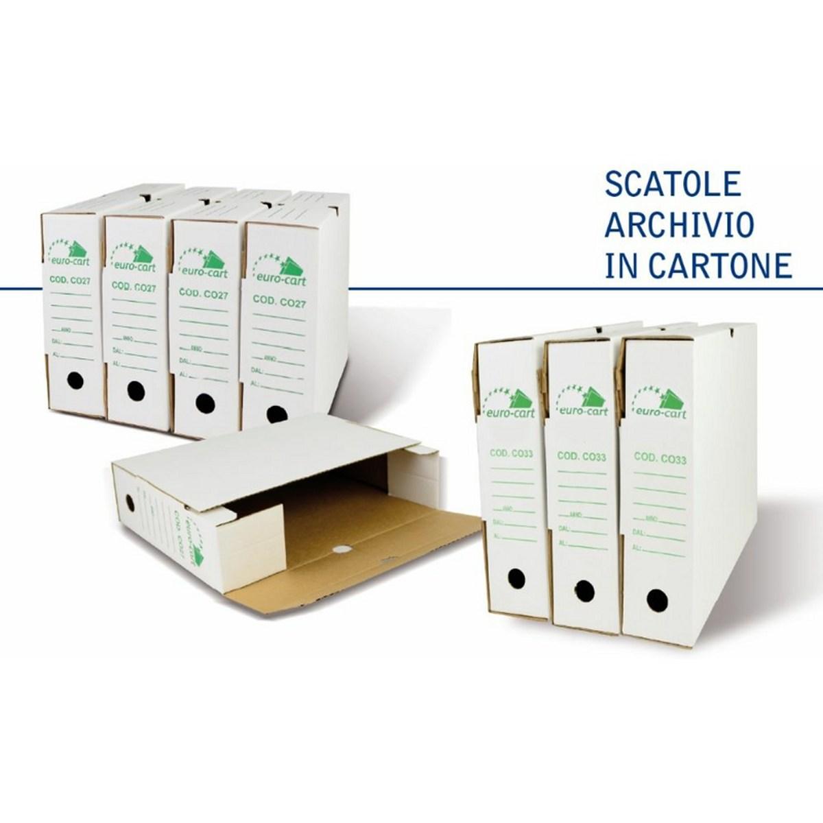 Euro-cart - scatole archivio in cartone ondulato - formato 41 x 32 x 8 cm