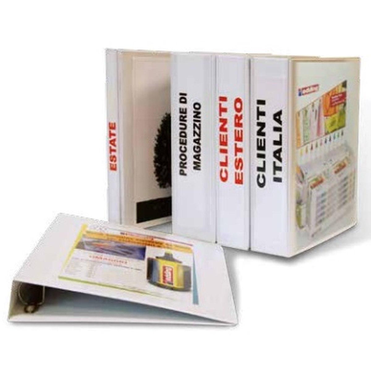 Cartelle personal 4 anelli a d - Ø 65 mm - bianco