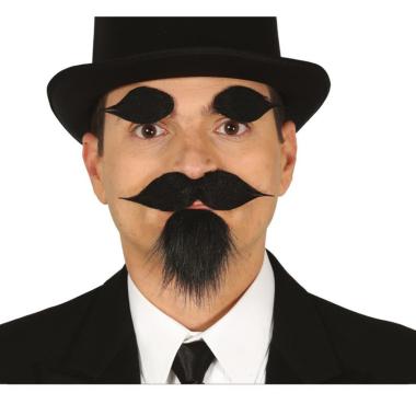 Baffi, pizzetto e sopracciglia con adesivo 11965 52833