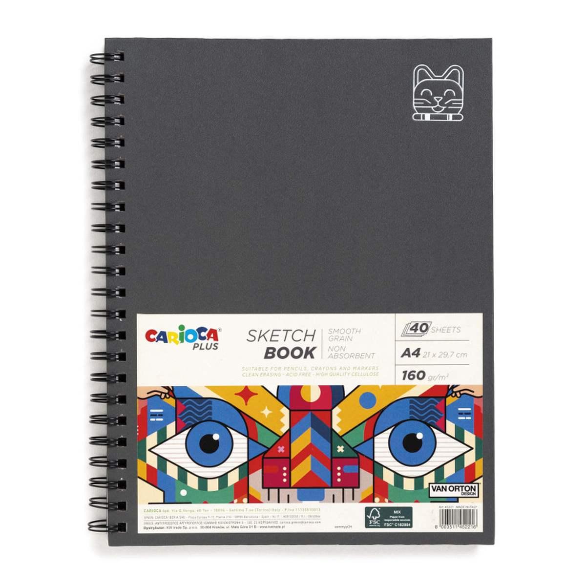 Carioca plus sketchbook a4 spiralato - 40 fogli