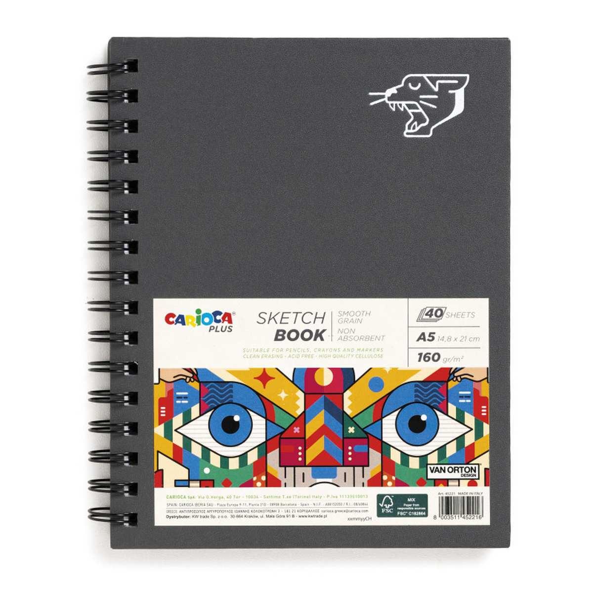 Carioca plus sketchbook a5 spiralato - 40 fogli