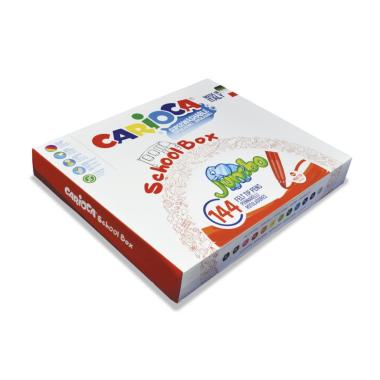 Carioca pennarelli punta maxi jumbo school box - 144 pz