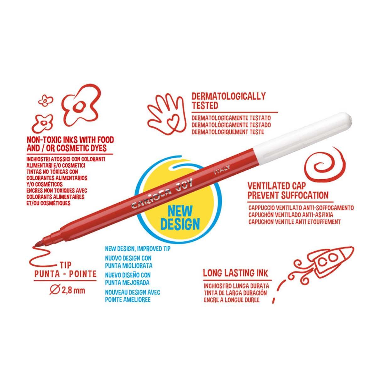 Carioca pennarelli punta fine joy - 24 pz