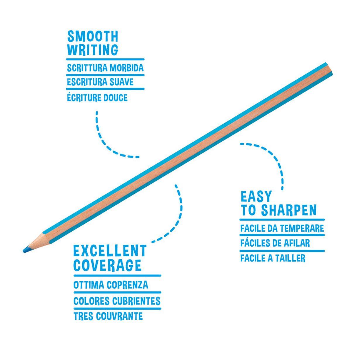 Carioca matite esagonali supercolor - 18 pz